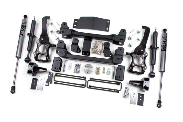 Zone 2009-2013 Ford F150 6" Suspension System Front Struts, Rear Block FOX 2.0 Shocks ZONF75F