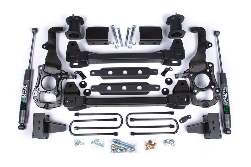 ZONE ZONF121N 2021-2024 Ford F150 2wd 6" Suspension Lift Kit, 4" Rear Lift, Block; Spacer Front, Nitro Rear