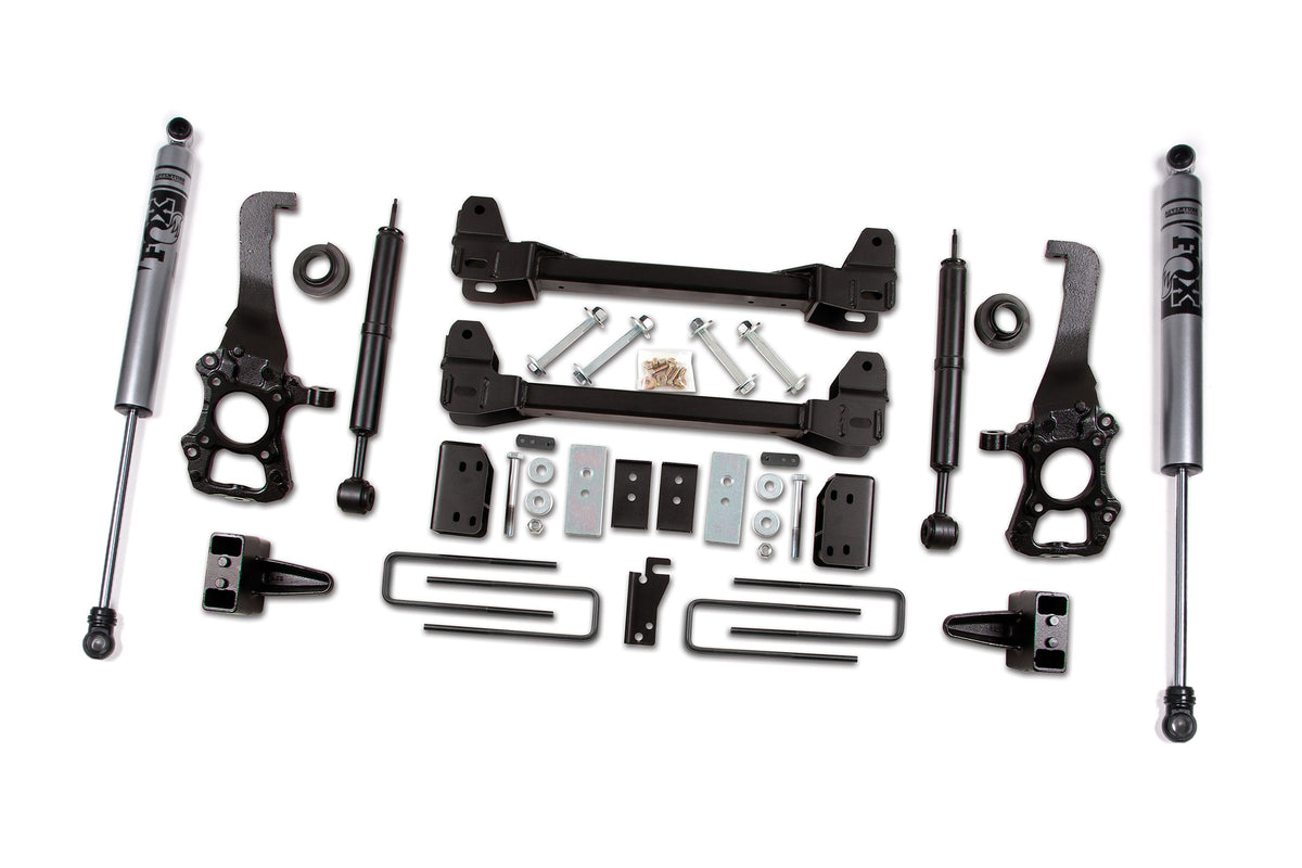 ZONE 2009-2013 Fits Ford F150 2WD 6" Suspension Lift Kit Front Struts, Rear Block FOX 2.0 Shocks ZONF80F