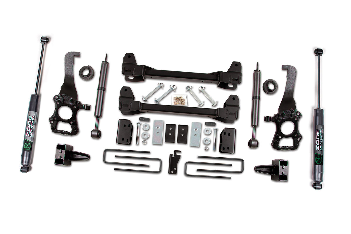ZONE 09-13 Fits Ford F-150 2WD 6in Kit 4in Rear Block ZONF80N