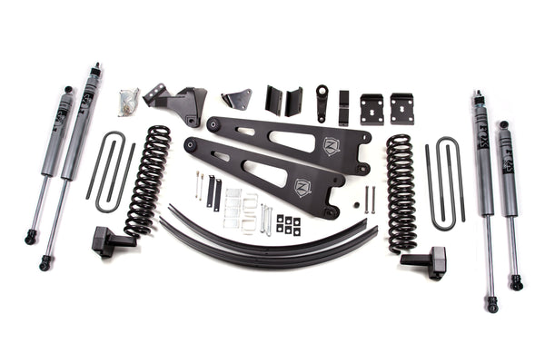 Zone 2008-2010 Sd 6" Radius Arm Lift System Gas Front Coils, Rear Block W/overload, W/add A Leaf FOX 2.0 Shocks ZONF37F