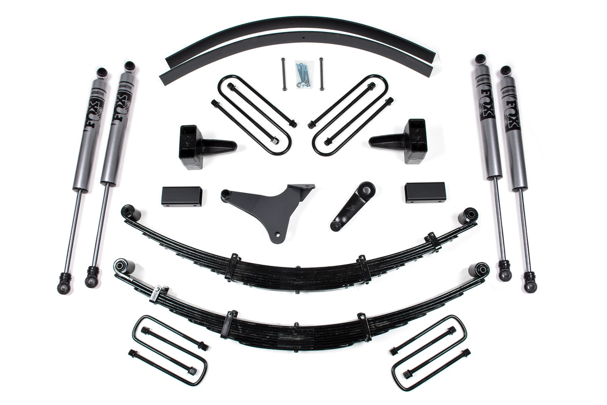 ZONE 1999 F250 6" Suspension Lift System Front Coil, Rear Block W/ Add A Leaf FOX 2.0 Shocks ZONF44F