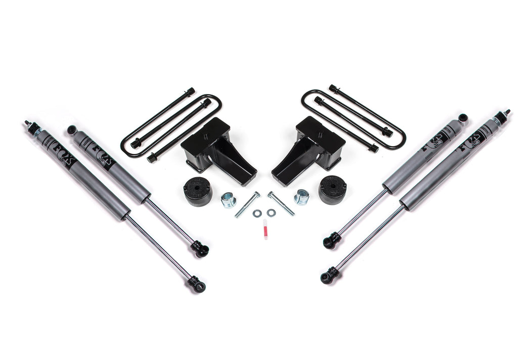 Zone 2011-2015 F250 2"/2" Suspension Lift Kit Front Coil Spacer, Rear Block Fox 2.0 Shocks