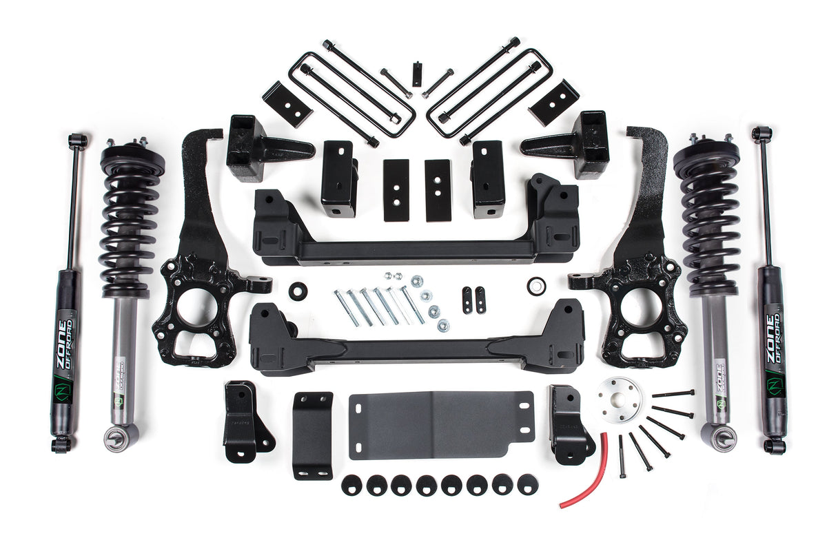 ZONE 6 Inch Lift Kit Fits Ford F150 15-20 4WD Nitro Series ZONF53LN