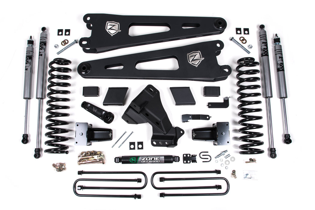 Zone Offroad 4 Inch Lift Kit w/ Radius Arm Ford F350 Super Duty DRW (20-21) 4WD Diesel