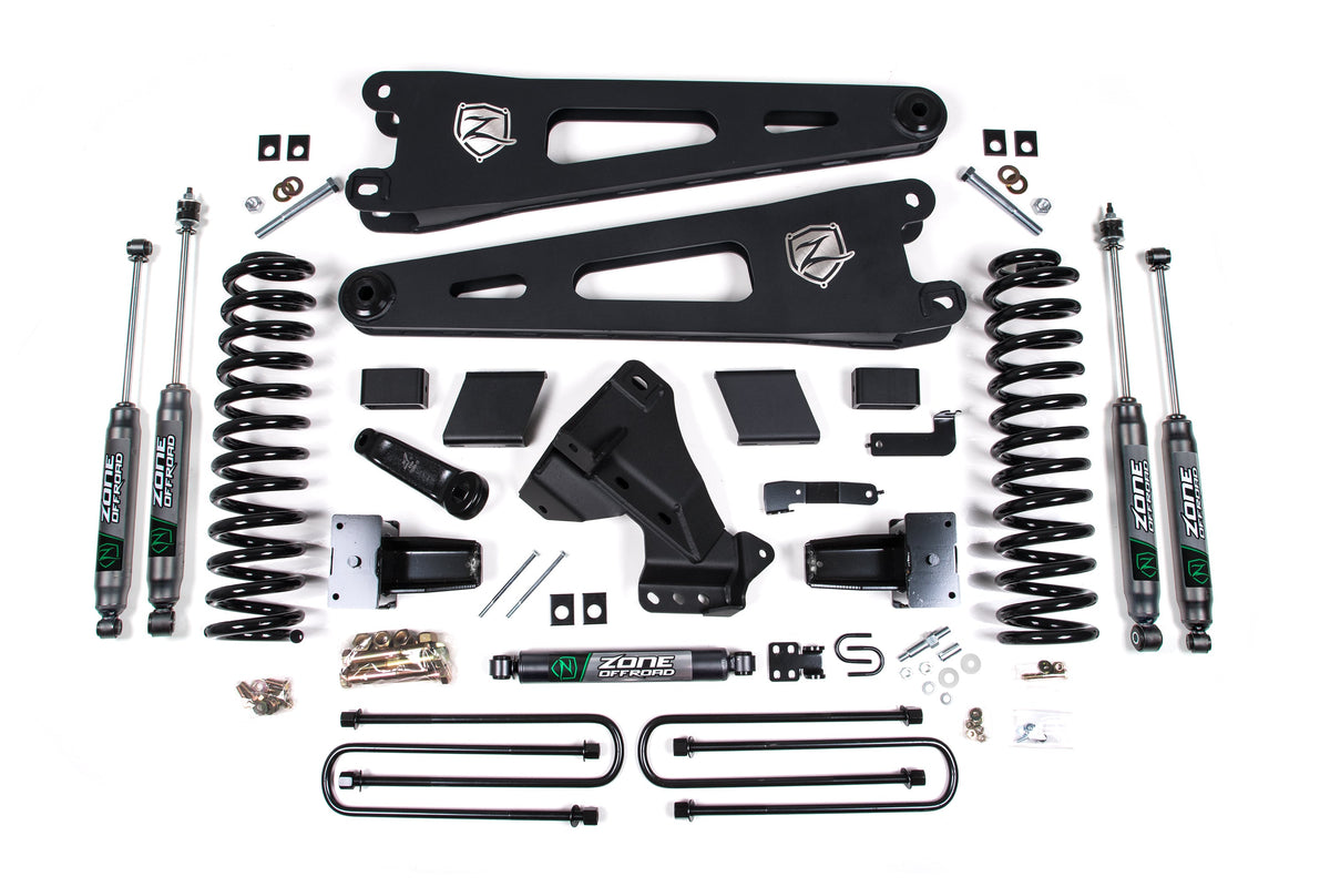 ZONE 20-21 Fits Ford F-250/F-350 6in Suspension Lift System- Nitro Shocks- Diesel F64N