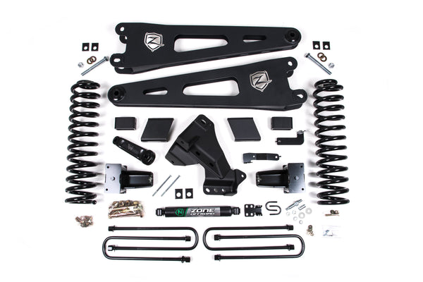 ZONE 2023-2025 Fits Ford F250/F350 4WD 7" Radius Arm Suspension Lift Kit, 4.5" Rear, Block, Gas F128