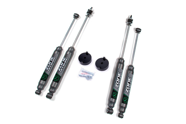 Zone 2005-2024 Ford F250/350 1" Budget Boost Lift Kit Front Coil Spacer Nitro Shocks ZONF77N