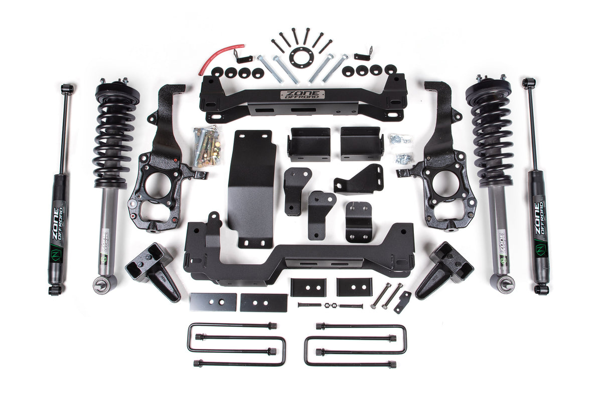 ZONE 6 Inch Lift Kit Fits Ford F150 21-25 4WD 5 Inch Block Kit ZONF90LN