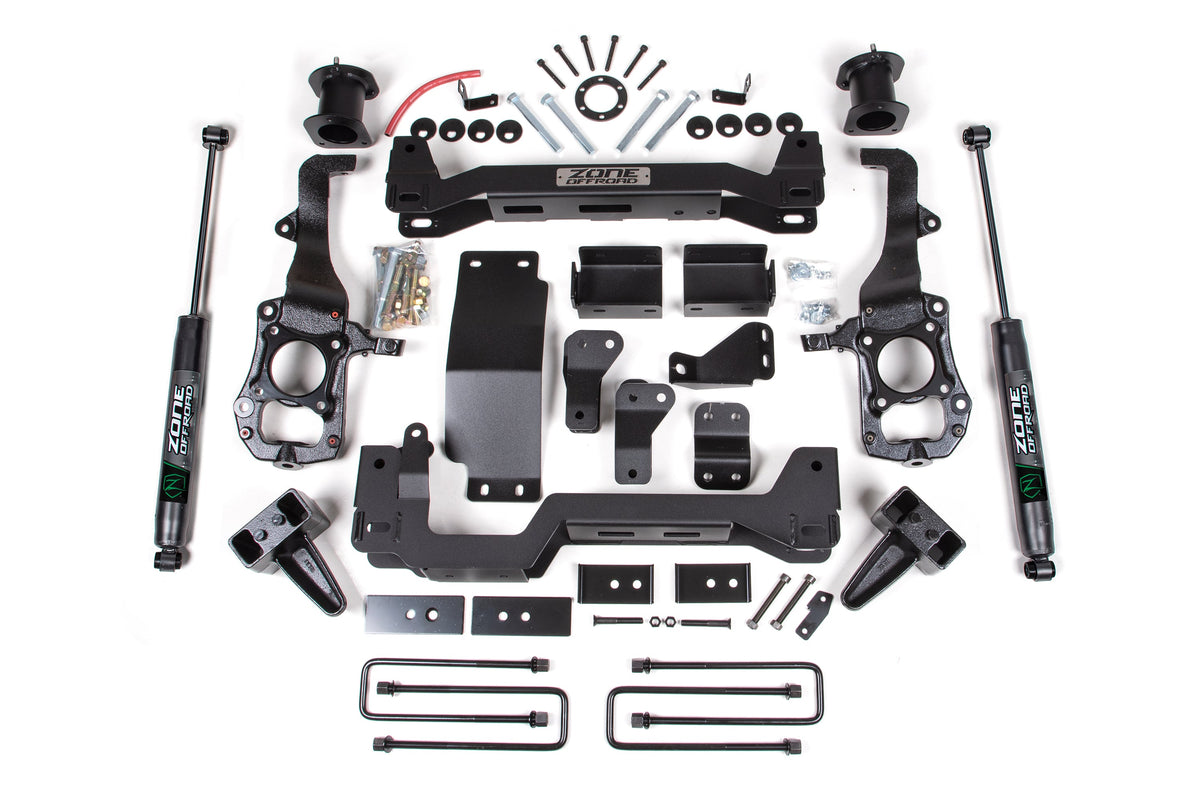 ZONE 2021-2024 Fits Ford F150 6" Front 4" Rear Suspension Lift System Nitro Shocks ZONF98N