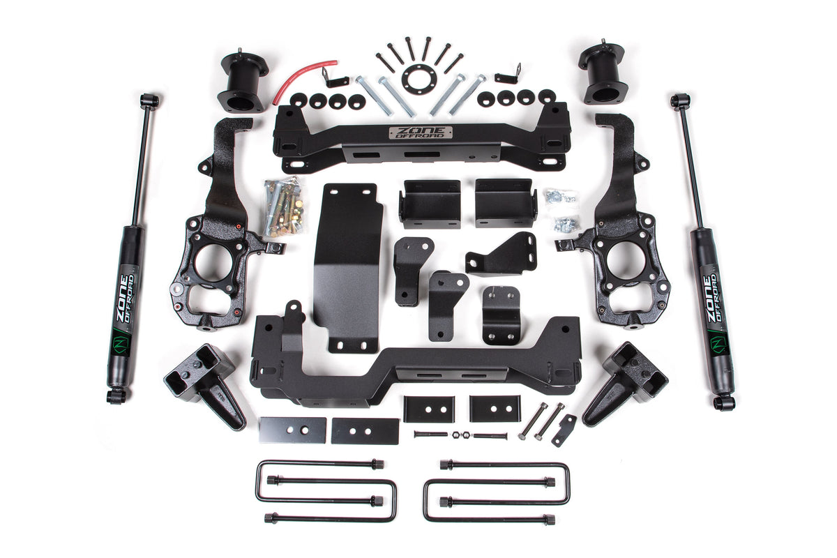 ZONE 021 Fits Ford F150 4in Front 2in Rear Suspension Lift System Nitro Shocks ZONF99N