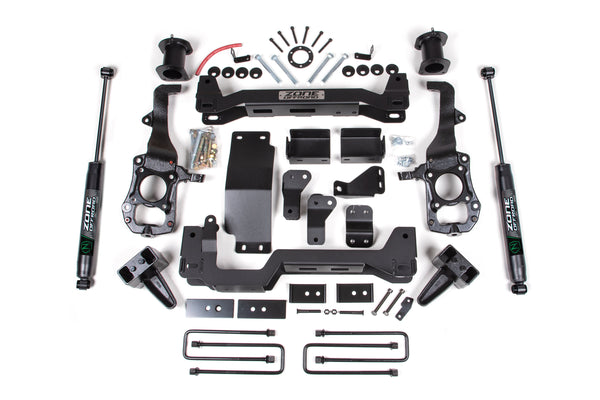ZONE 021 Fits Ford F150 4in Front 2in Rear Suspension Lift System Nitro Shocks ZONF99N