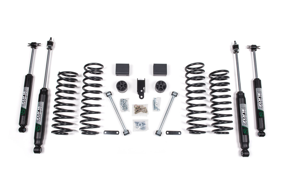 ZONE OFFROAD 07-12 Fits Jeep JK 2dr 3in Suspension Kit ZONJ12N