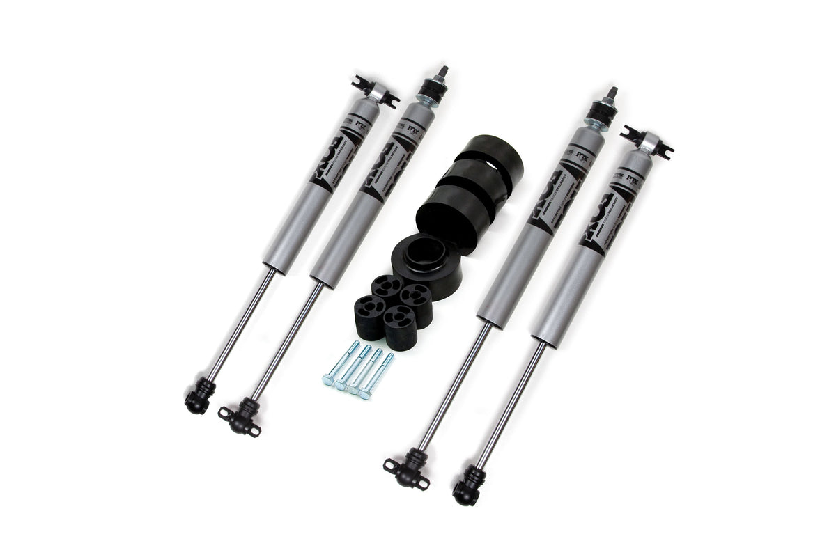 ZONE 1997-2006 Fits Jeep Wrangler TJ 1.75" Suspension Lift Kit Front Coil Spacer, Rear Coil Spacer FOX 2.0 Shocks ZONJ1F