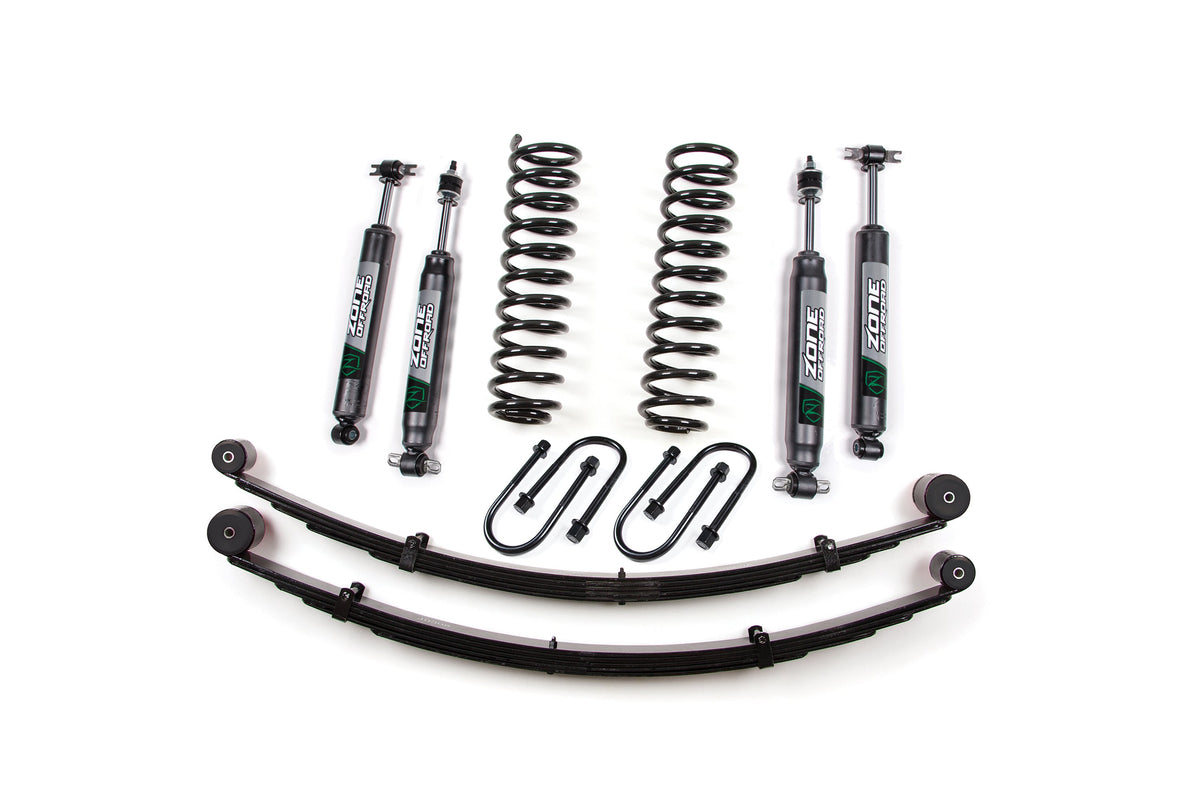 ZONE W/ Rear Springs-chrysler 8.25, Fits 1984-2001 Fits Jeep XJ 3in ZONJ21N