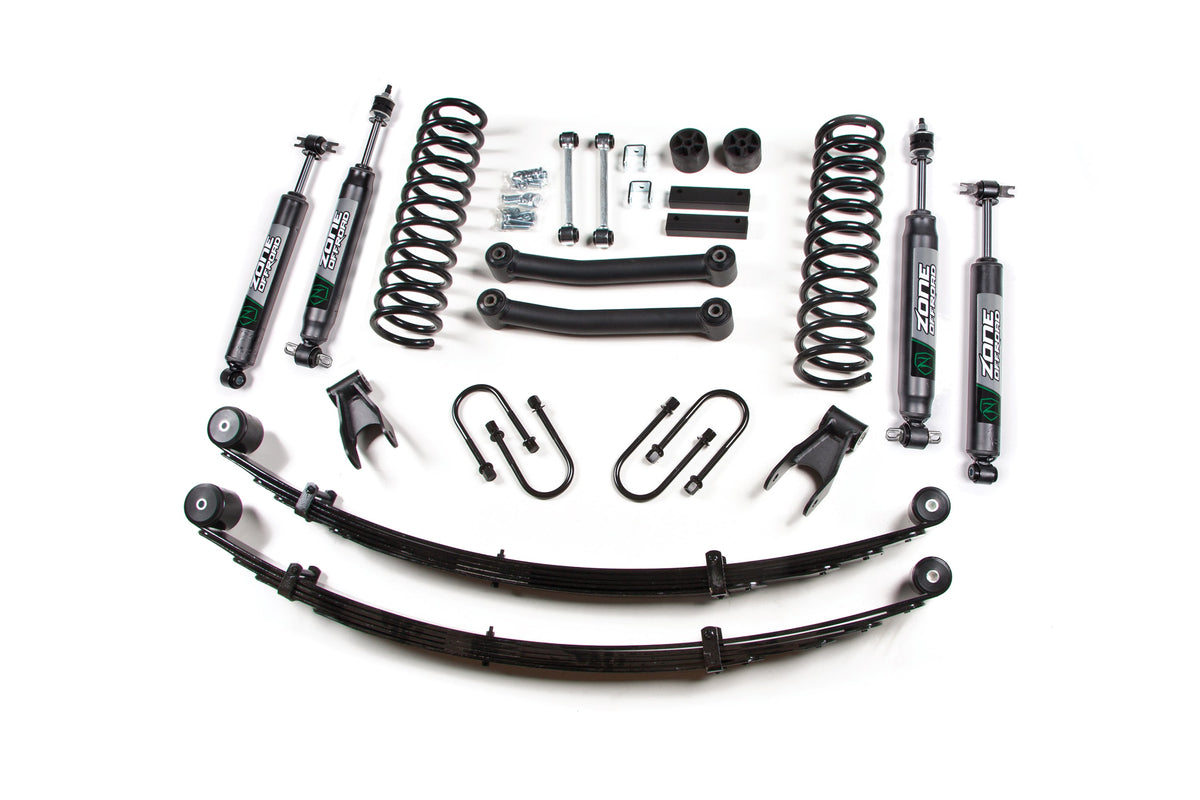ZONE 4.5in W/rr Springs- Chrysler 8.25, Fits 1984-2001 Fits Jeep XJ ZONJ23N