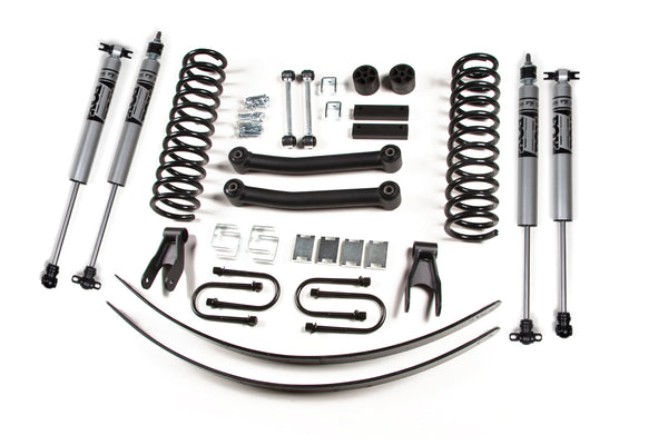 Zone 1984-2001 Jeep XJ 4.5" Lca Suspension Lift Kit w/Dana35 Axle Front Coils, Rear Add A Leaf FOX 2.0 Shocks ZONJ9F