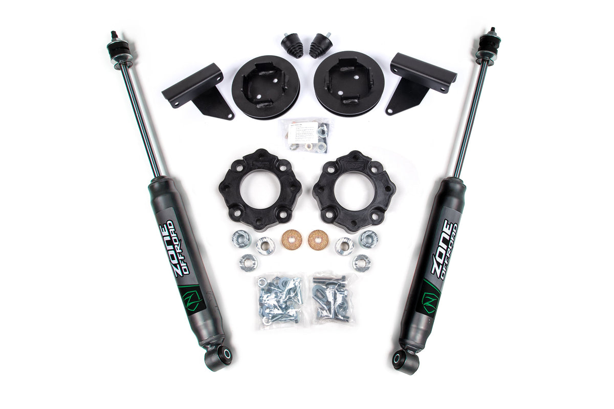 ZONE 2" Suspension Lift, 1" Rear Spacer Nitro Shocks Rear, Fits 2022 Fits Toyota Tundra ZONT10N