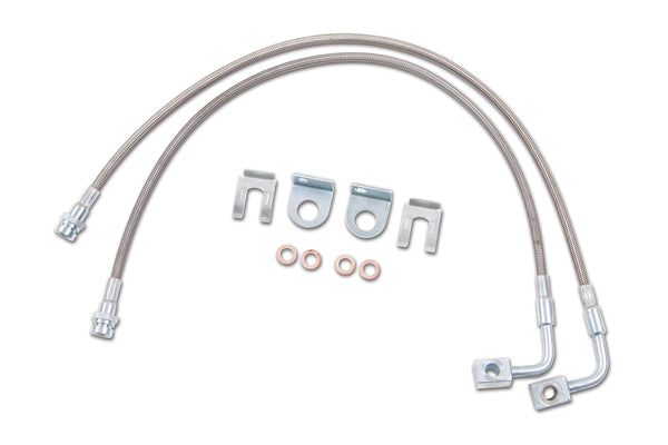 Zone Front Brake Lines, Fits 4-6" Lift Jeep Wrangler JK 07-18 J5403