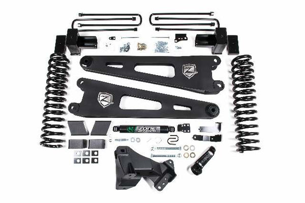 Zone Radius Arm Suspension Lift Kit, 2" Rear, Block, Diesel, 2 Leaf Main No Shocks No Shocks, Fits 2017-2019 Ford F250/350 4" ZONF108