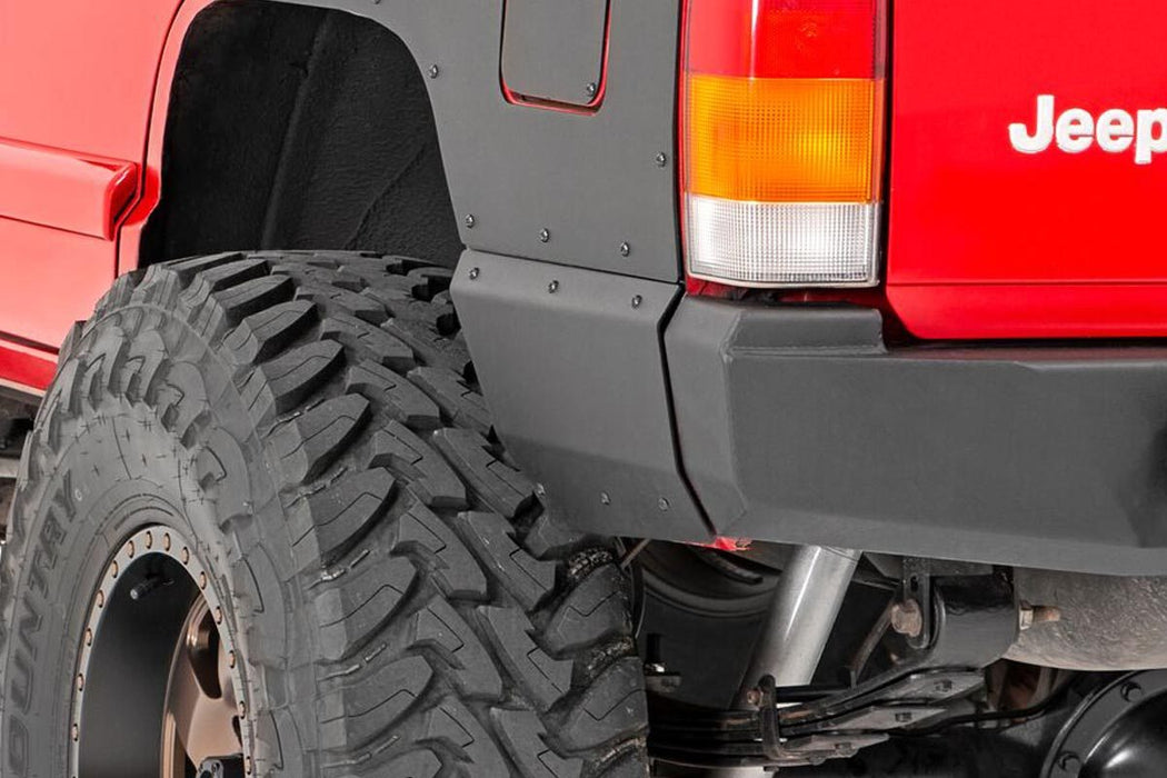 Rough Country Quarter Panel Armor Rear compatible with Jeep Cherokee Xj 2Wd/4Wd (1984-1996) 10573