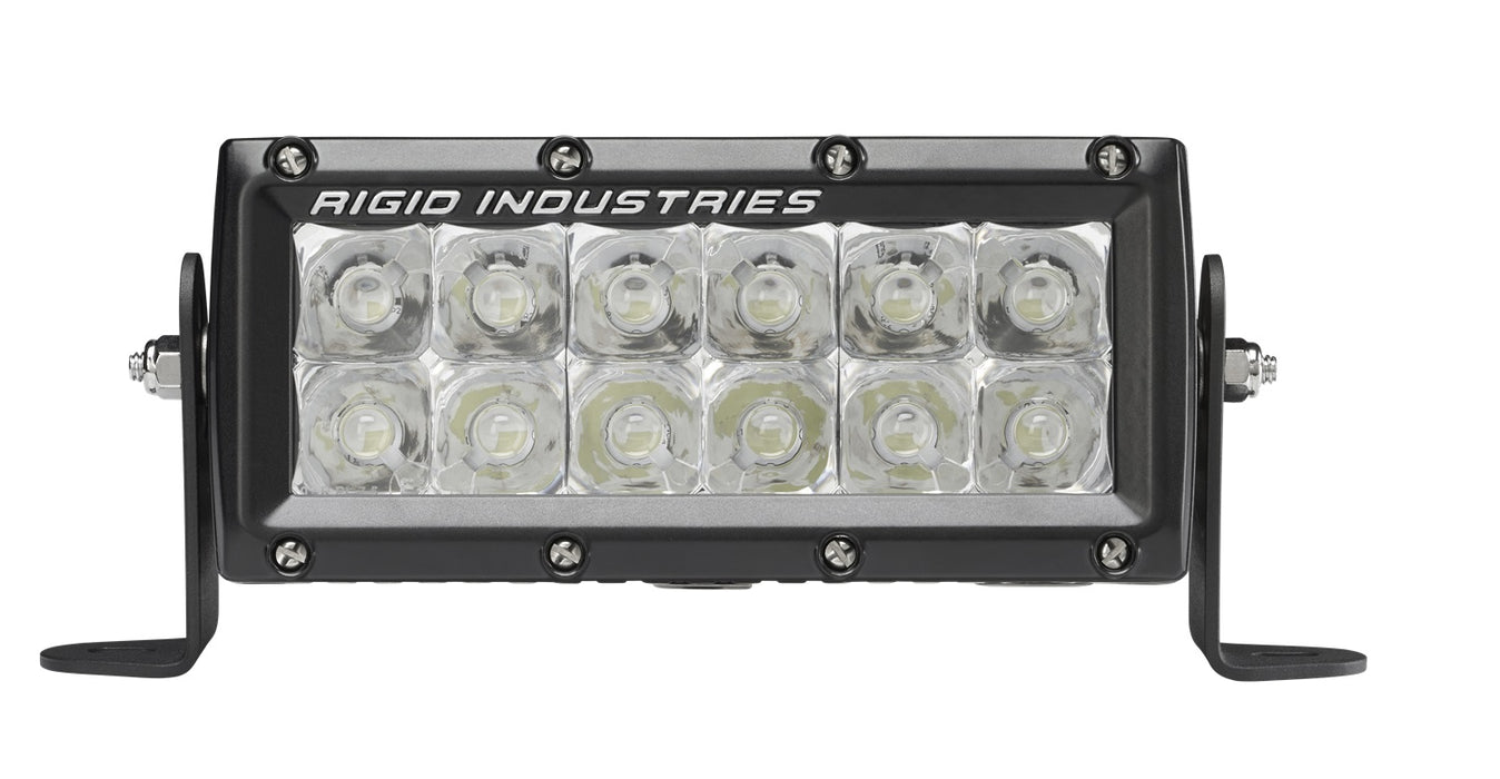 Rigid E-Series Led Light, E-Mark Certified, Spot Optic, 6 Inch, Black Housing 106212EM