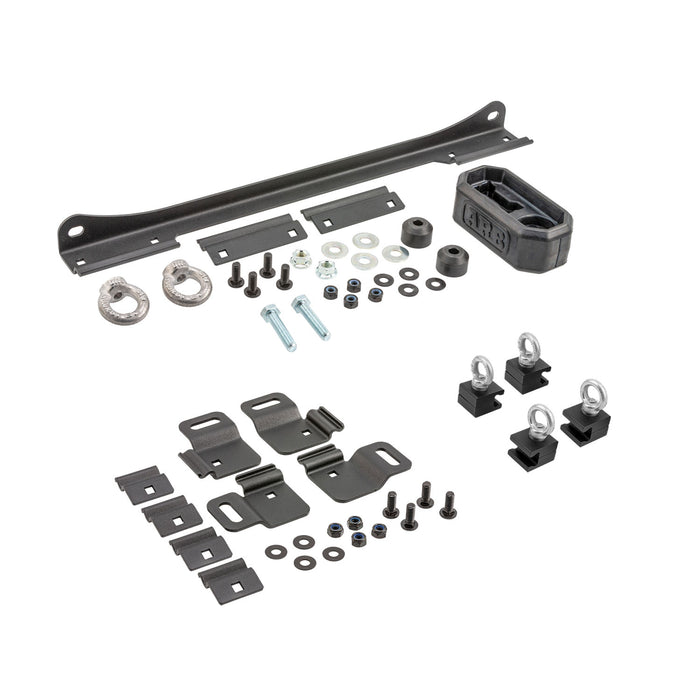Arb Base Rack Recovery Kit; Includes A Set Of 4 Base Rack Eye Bolt Tie Downs, Base Rack Farm Jack Holder, 1 Set Quick-Release Pins, And Base Rack Recovery Track Bracket; 1780200K2