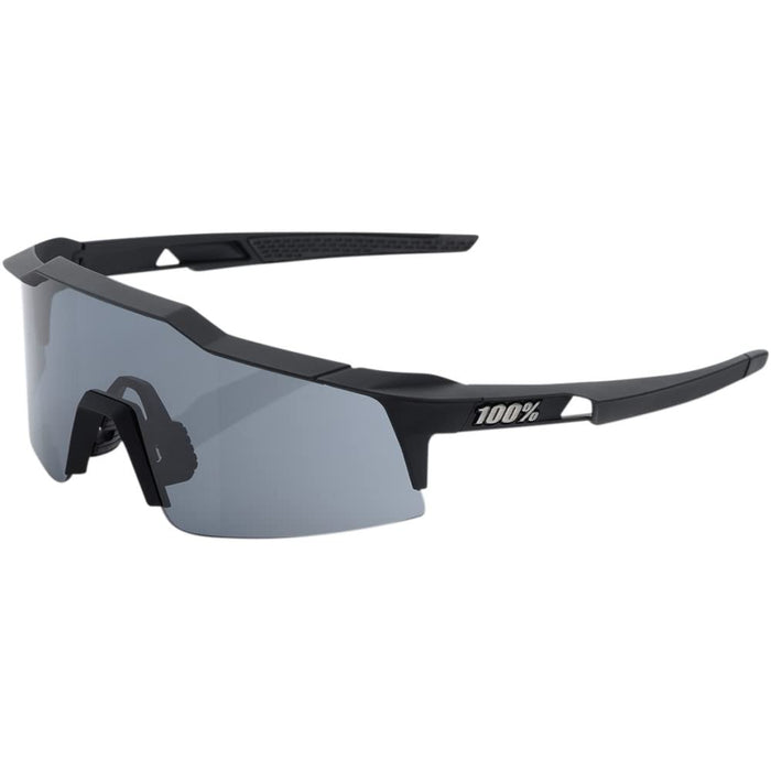 100% Speedcraft Xs Sport Performance Cycling Sunglasses (Soft Tact Black Smoke Lens) 60009-00000