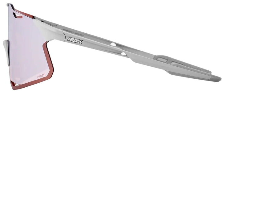 100% Hypercraft Sport Performance Frameless Sunglasses (Matte Stone Grey Hiper Crimson Silver Mirror Lens) 60000-00011