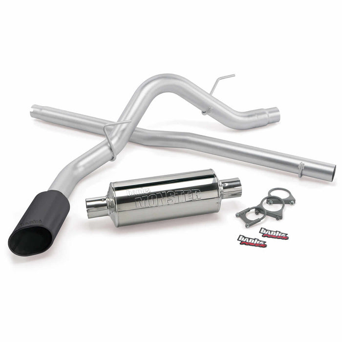 Banks Power Monster Exhaust System, 3-inch Single Exit, Cerakote Black Tip for 2004-2008 Ford F150 5.4L, ECSB