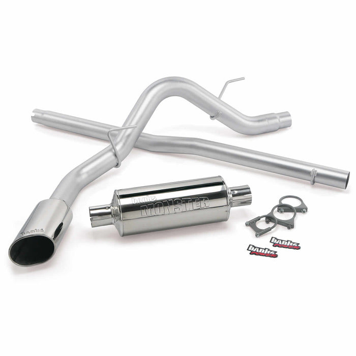 Banks Power Monster Exhaust System, 3-inch Single Exit, Chrome Tip for 2004-2008 Ford F150 5.4L, CCSB