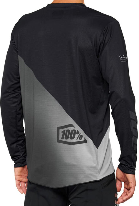 100% Rcore Mountain Biking Jersey Down Hill/Enduro Riding Apparel Black/Grey 40000-00001