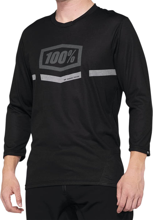 100% Airmatic Mountain Biking Jersey All Mountain Riding Apparel Black 40018-00002