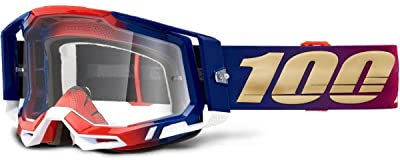 100% 100 Percent Eyewear Racecraft 2 United With Clear Lens Motocross Goggles 5012110119 50121-101-19