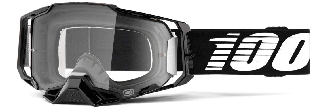 100% Armega Premium Protective Goggle (Black Clear Lens) 50700-001-02