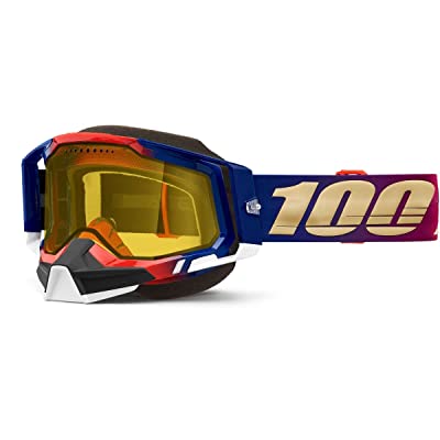 100% Racecraft 2 Snowmobile Goggle United Yellow Lens 50122-608-05