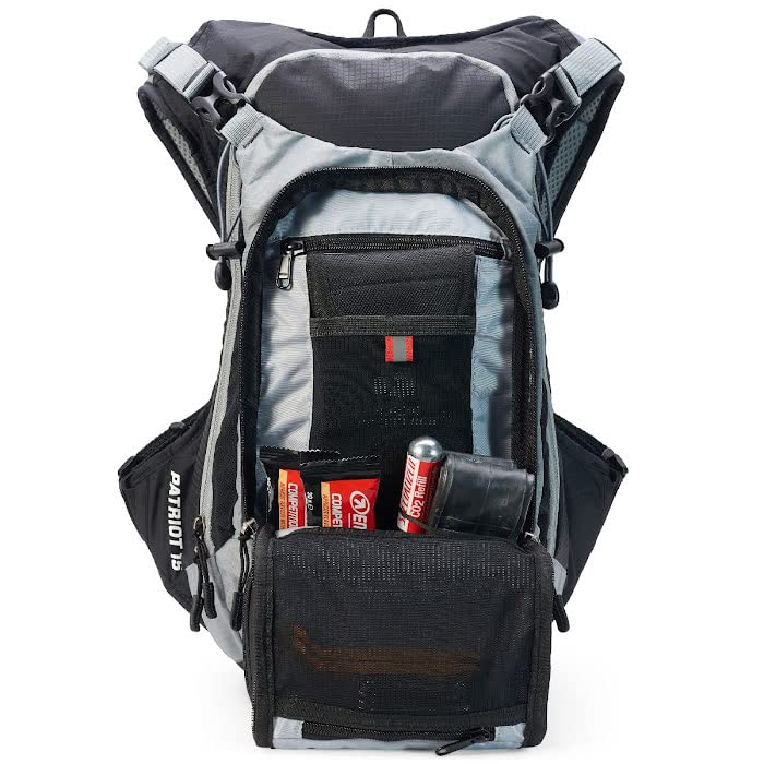 Uswe Patriot 15L Pack/Backpack Grey/Black Offroad/Hiking/Biking/4-Pt Harness K-2150719