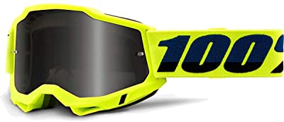 100% Accuri 2 Sand Mountain Bike & Motocross Goggles Mx And Mtb Racing Protective Eyewear (Yellow Smoke Lens) 50222-102-04