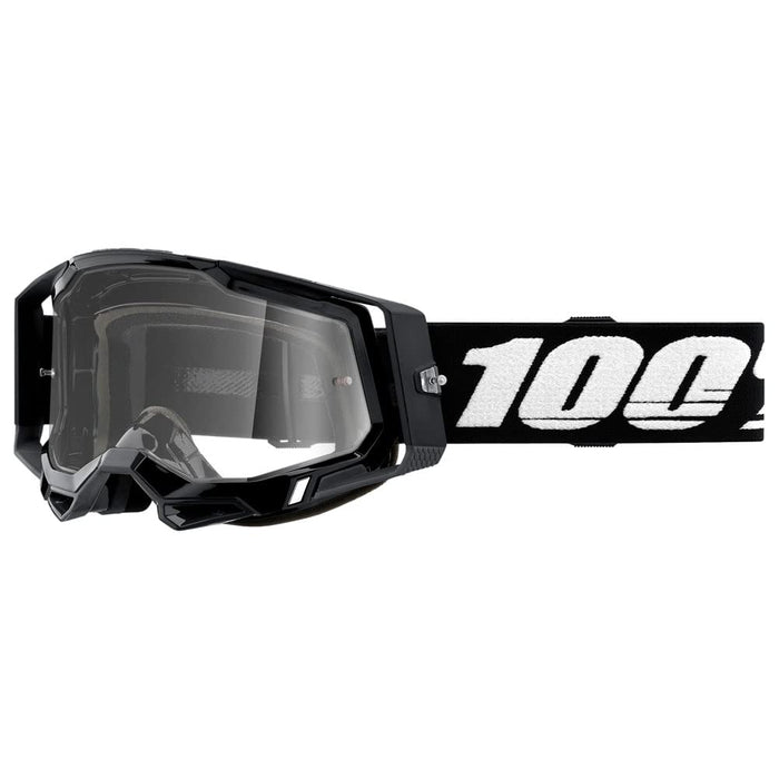 100% Racecraft 2 Goggle Black Clear Lens 50009-00001