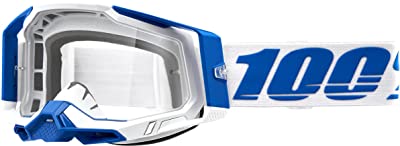 100% Racecraft 2 Mountain Bike & Motocross Goggles Mx And Mtb Racing Protective Eyewear (Isola Clear Lens) 50009-00005