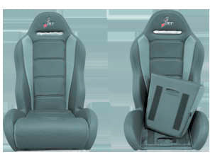 Dragonfire Racing® Highback Rt Seat Pr Blk/Gry Black/Grey 15-1156