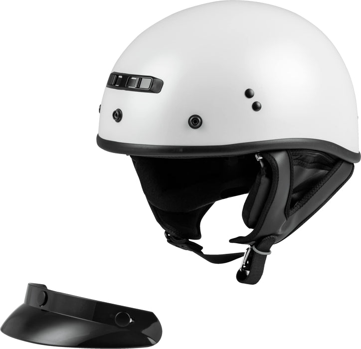Gmax Gm-35 Motorcycle Street Half Helmet (Pearl White, Medium) G1235085