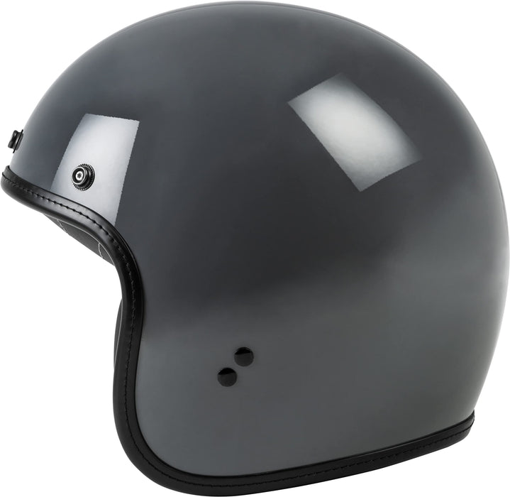 Highway 21 .38 Retro Adult Open-Face Street Motorcycle Helmet Grey/Large 77-1202L