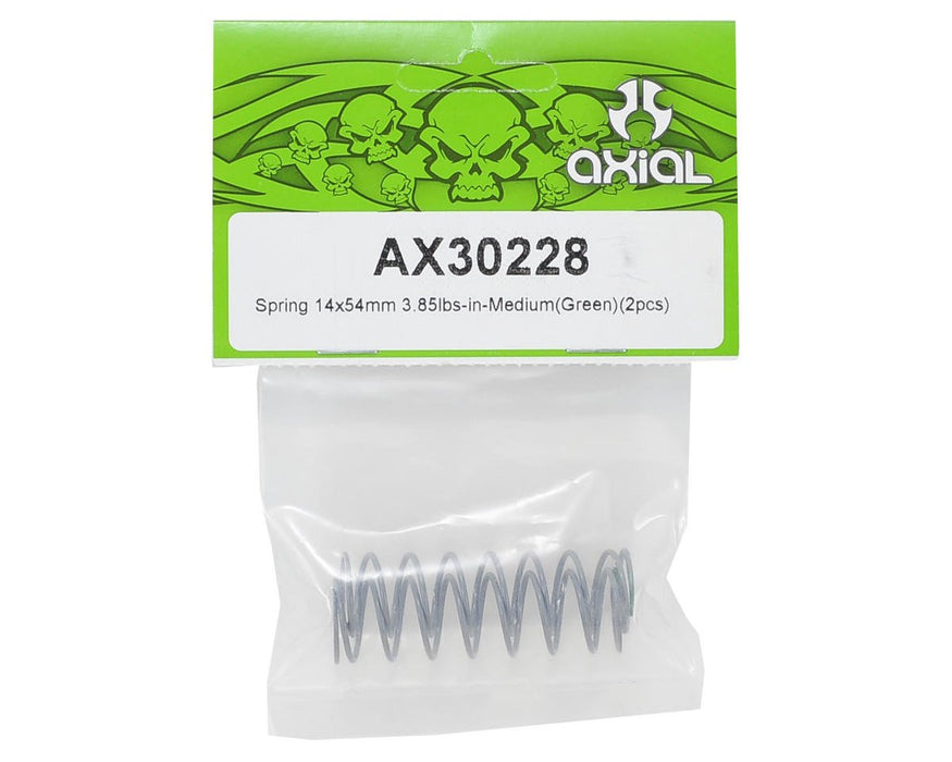 Axial AX30228 Spring 14x54mm 3.85lbs/in Med Green 2 AXIC0228 Electric Car/Truck Option Parts