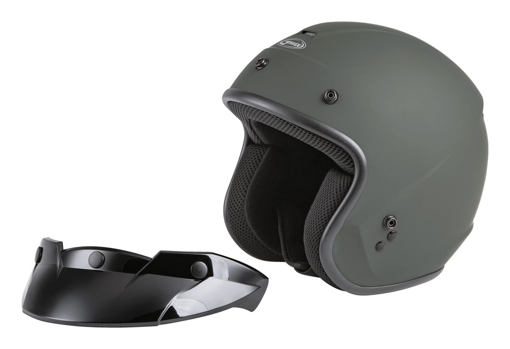 Gmax Of-2 Open-Face Helmet (Matte Green, Large) G1020716