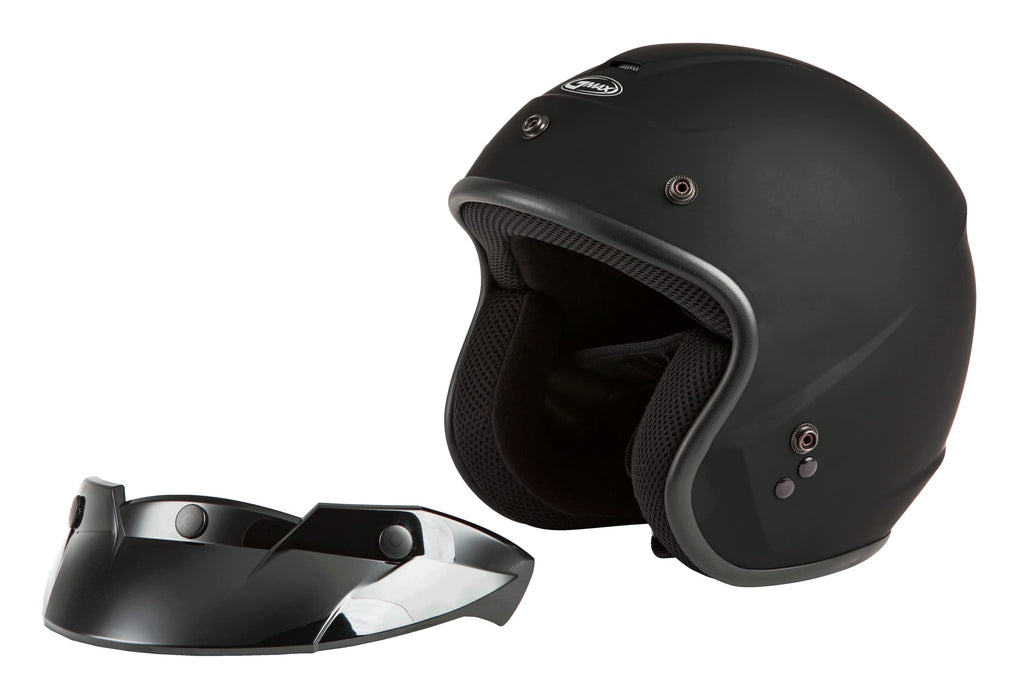 Gmax Of-2 Open-Face Helmet (Matte Black, Medium) G1020075
