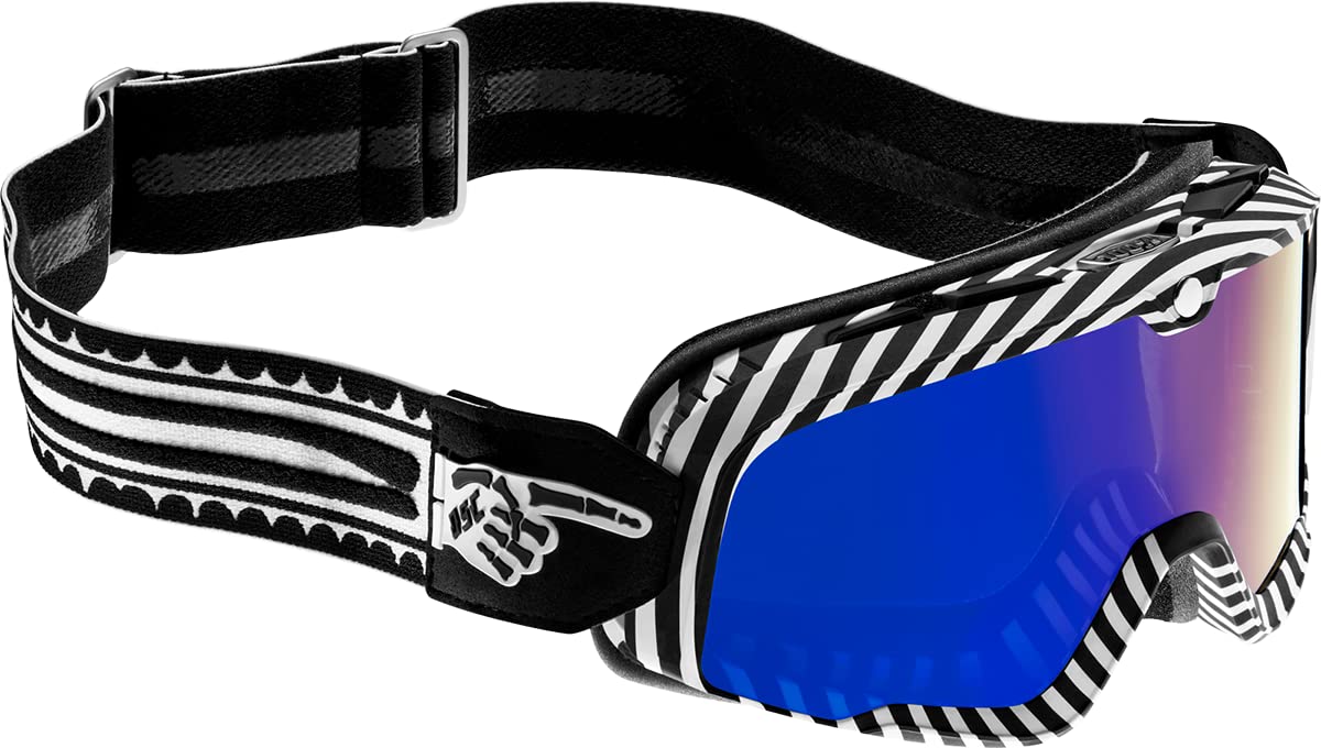 100% Barstow Premium Protective Sport Goggles With Minimal Frame (Death Spray Mirror Blue Lens) 50000-00002