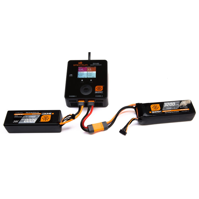 Spektrum SMART 3200mAh 3S 11.1V Smart LiPo 30C IC3 SPMX32003S30 Airplane Batteries