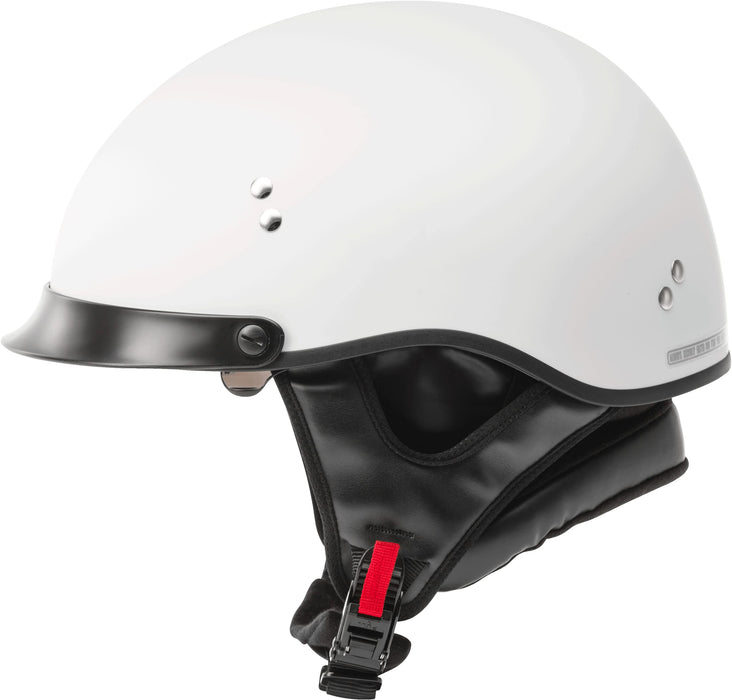 Gmax Hh-65 Full Dressed Motorcycle Street Half Helemet (Matte White, Small) H9650204
