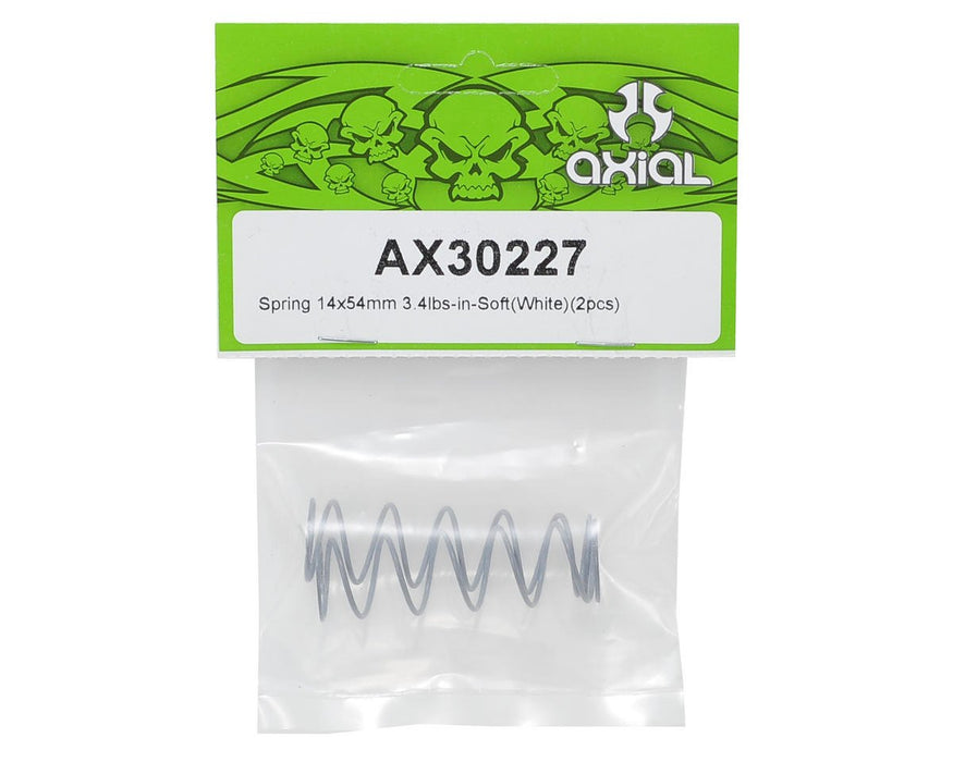 Axial AX30227 Spring 14x54mm 3.4 lbs/in Soft White 2 AXIC0227 Elec Car/Truck Replacement Parts